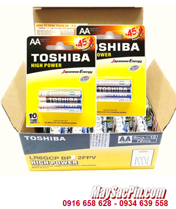 COMBO hộp 12 vỉ (24viên) Pin AA 1.5v Alkaline Toshiba LR6GCNN BP-2, Giá 204.000vnd/ Hộp